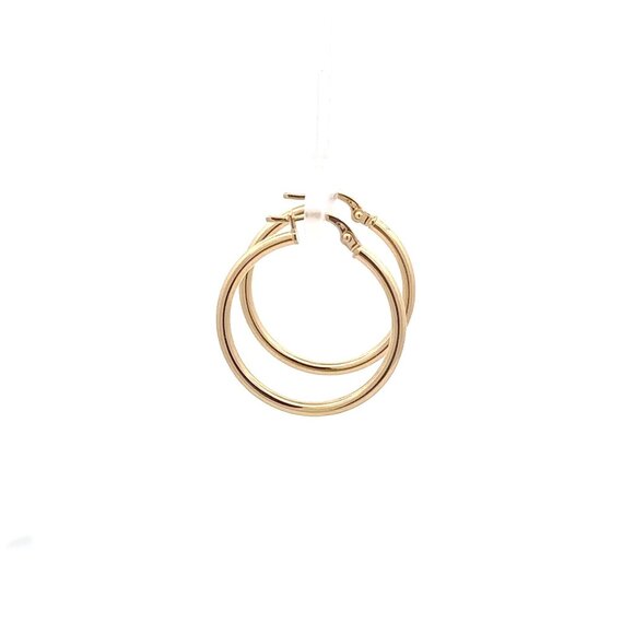 18K Gold Earrings Hoops Loops - Picture 3 of 9